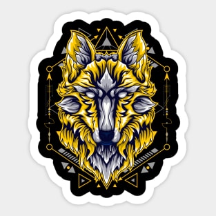 wolf vintage classic retro Sticker